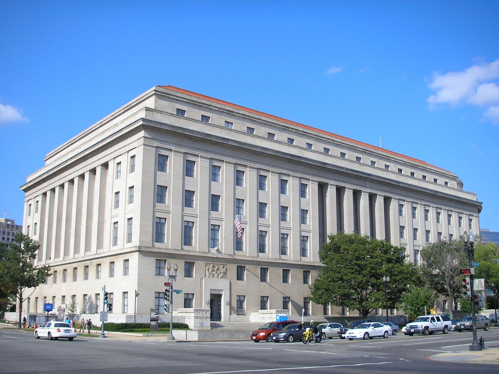The Federal Trade Commission building in Washington, D.C., with neoclassical architecture and columns