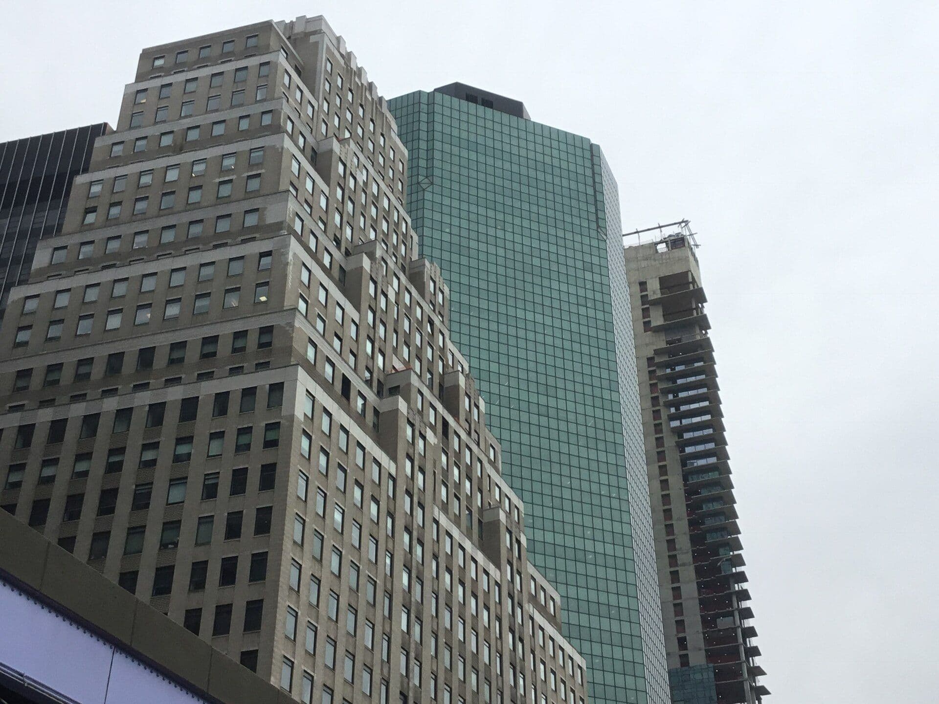 Manhattan Financial District office towers at midday